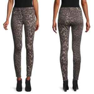 L'Agence Marguerite Leopard Print Ankle Midrise Cropped Pants Women's 26 NWOT